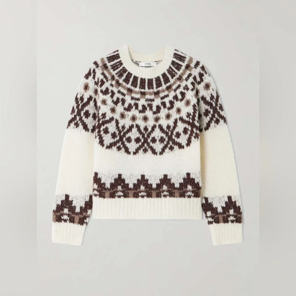NWT $578 FRAME Fair Isle Sweater - Picture 5 of 9